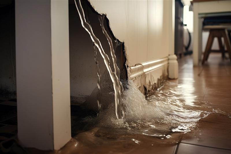Home water damage from a burst pipe and homeowners insurance coverage