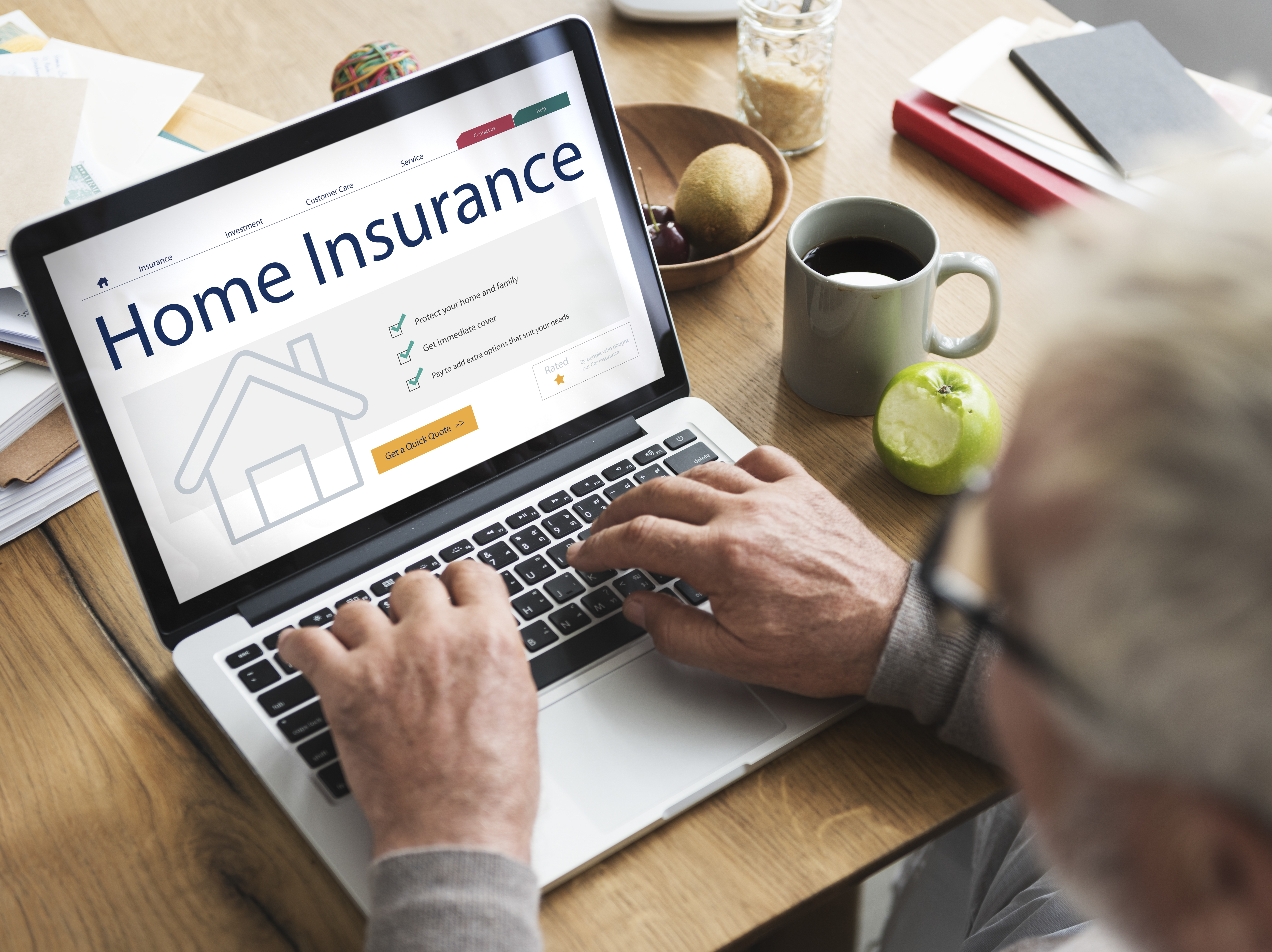Homeowner reviewing Indiana home insurance coverage and policy options